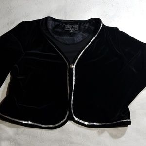 ROBERT LOUIS Black Crushed Velvet Jacket